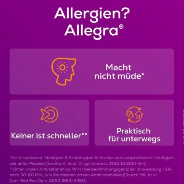 ALLEGRA Allergietabletten 20 mg Schmelztabletten 20 St