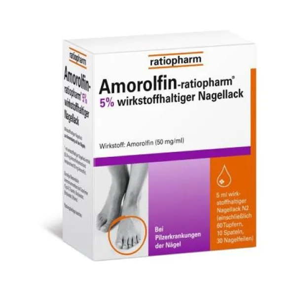 AMOROLFIN-ratiopharm 5% wirkstoffhalt.Nagellack 5 ml