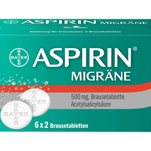 ASPIRIN MIGRÄNE 500 mg Brausetabletten 12 St
