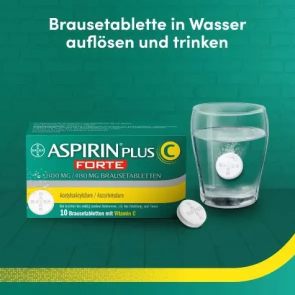 ASPIRIN plus C forte 800 mg/480 mg Brausetabletten 10 St