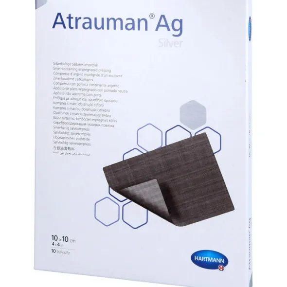 ATRAUMAN Ag 10x10 cm steril Kompressen 10 St