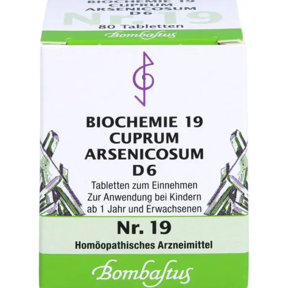 BIOCHEMIE 19 Cuprum arsenicosum D 6 Tabletten 80 St