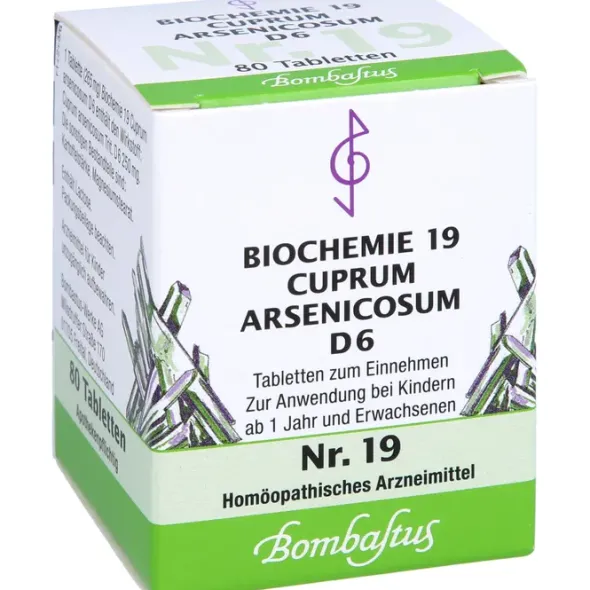 BIOCHEMIE 19 Cuprum arsenicosum D 6 Tabletten 80 St