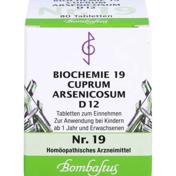 BIOCHEMIE 19 Cuprum arsenicosum D 12 Tabletten 80 St