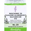 BIOCHEMIE 20 Kalium aluminium sulfuricum D 6 Tabl. 80 St