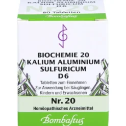 BIOCHEMIE 20 Kalium aluminium sulfuricum D 6 Tabl. 80 St