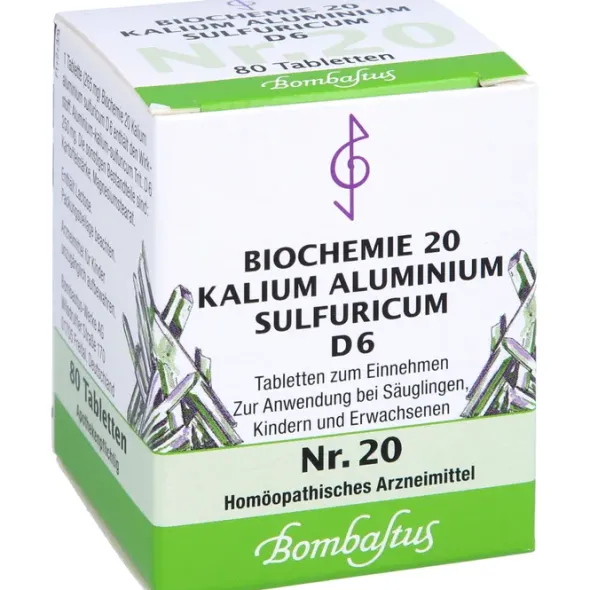 BIOCHEMIE 20 Kalium aluminium sulfuricum D 6 Tabl. 80 St
