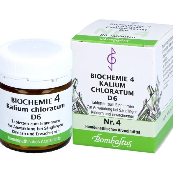 BIOCHEMIE 4 Kalium chloratum D 6 Tabletten 80 St
