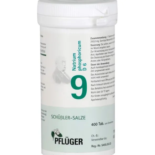 BIOCHEMIE Pflüger 9 Natrium phosphoricum D 6 Tabl. 400 St