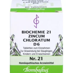 BIOCHEMIE 21 Zincum chloratum D 6 Tabletten 80 St