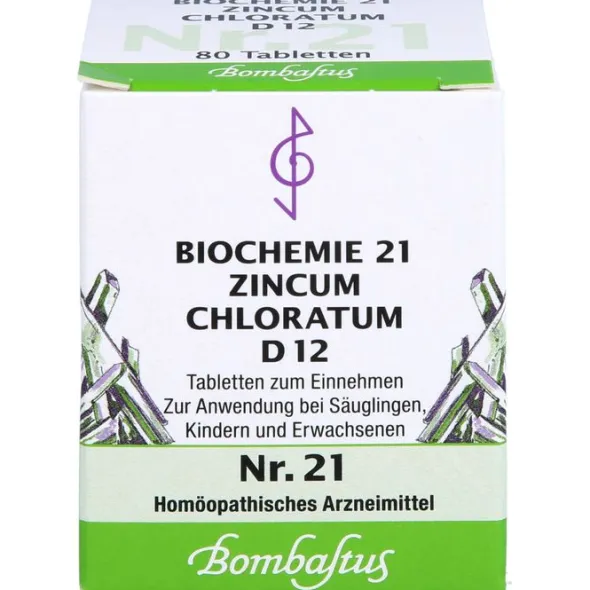 BIOCHEMIE 21 Zincum chloratum D 12 Tabletten 80 St