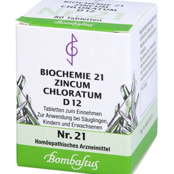 BIOCHEMIE 21 Zincum chloratum D 12 Tabletten 80 St