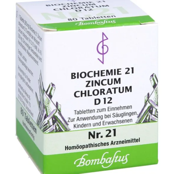 BIOCHEMIE 21 Zincum chloratum D 12 Tabletten 80 St
