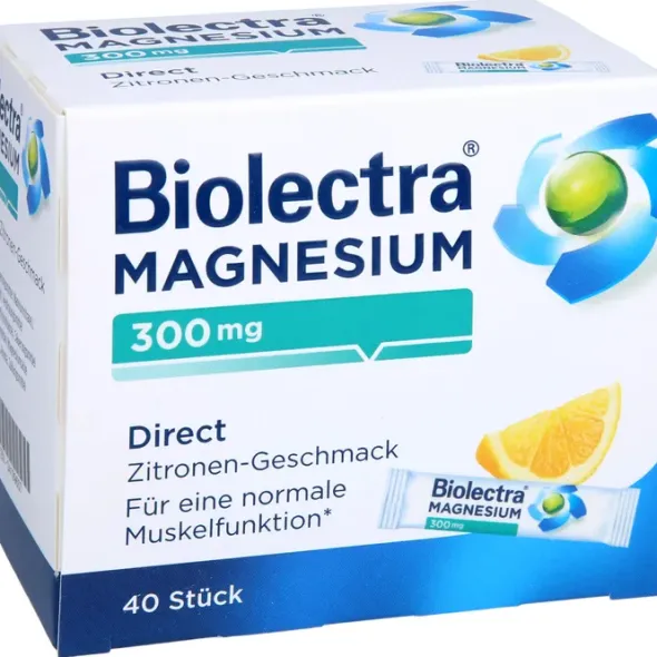 BIOLECTRA Magnesium 300 mg Direct Zitrone Sticks 40 St