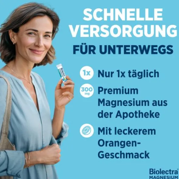 BIOLECTRA Magnesium 300 mg Direct Orange Sticks 60 St