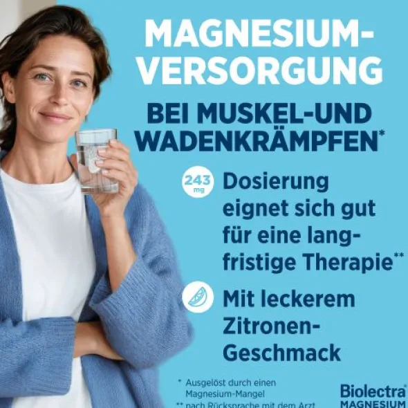 BIOLECTRA Magnesium 243 mg forte Zitrone Br.-Tabl. 40 St