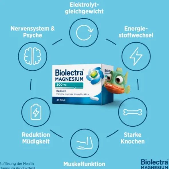 BIOLECTRA Magnesium 300 mg Kapseln 40 St