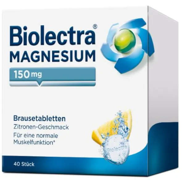 BIOLECTRA Magnesium 150 mg Zitrone Brausetabletten 40 St