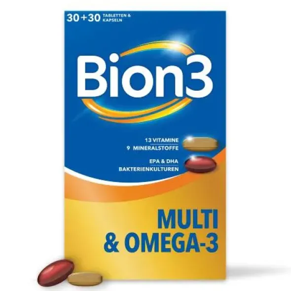 BION3 Multi+Omega-3 Kombipackung 30 Tabl.+30 Kaps. 2X30 St