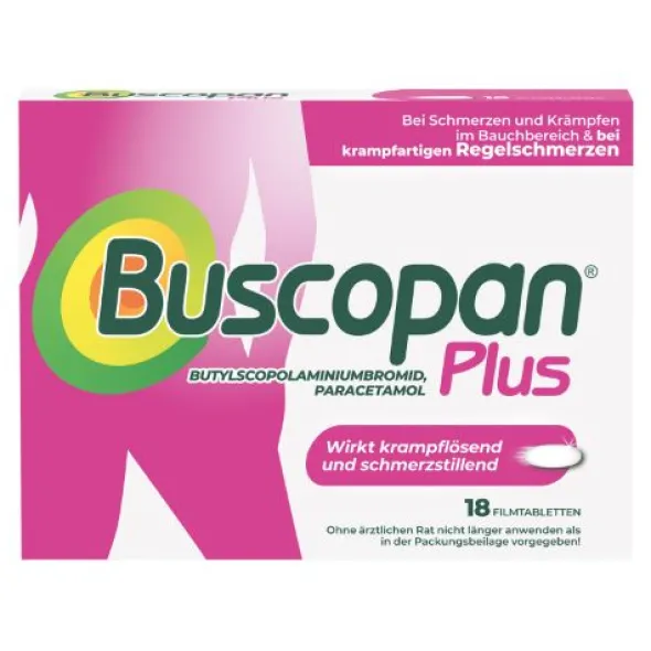 BUSCOPAN plus 10 mg/500 mg Filmtabletten 18 St