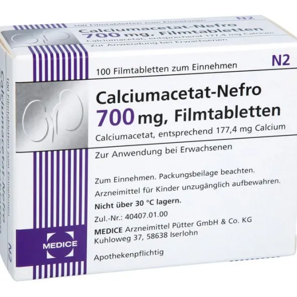 CALCIUMACETAT NEFRO 700 mg Filmtabletten 100 St