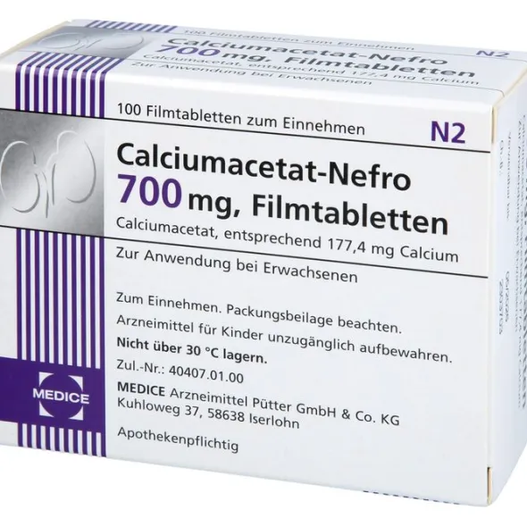 CALCIUMACETAT NEFRO 700 mg Filmtabletten 100 St