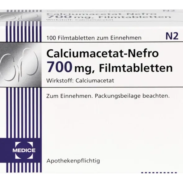 CALCIUMACETAT NEFRO 700 mg Filmtabletten 100 St