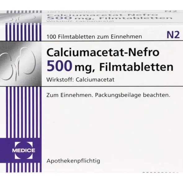 CALCIUMACETAT NEFRO 500 mg Filmtabletten 100 St
