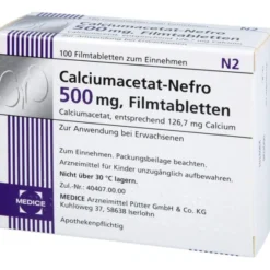 CALCIUMACETAT NEFRO 500 mg Filmtabletten 100 St