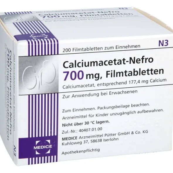 CALCIUMACETAT NEFRO 700 mg Filmtabletten 200 St