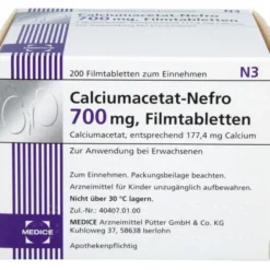 CALCIUMACETAT NEFRO 700 mg Filmtabletten 200 St
