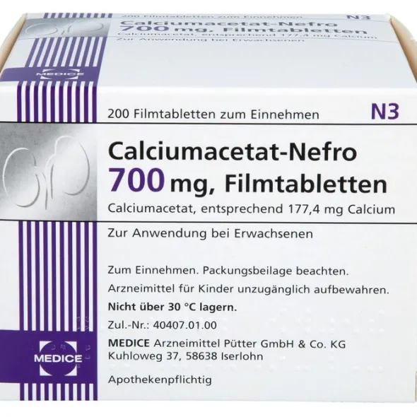 CALCIUMACETAT NEFRO 700 mg Filmtabletten 200 St