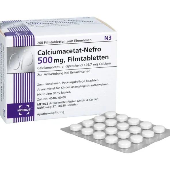 CALCIUMACETAT NEFRO 500 mg Filmtabletten 200 St