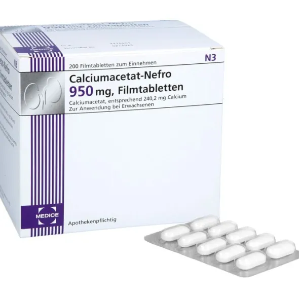 CALCIUMACETAT NEFRO 950 mg Filmtabletten 200 St