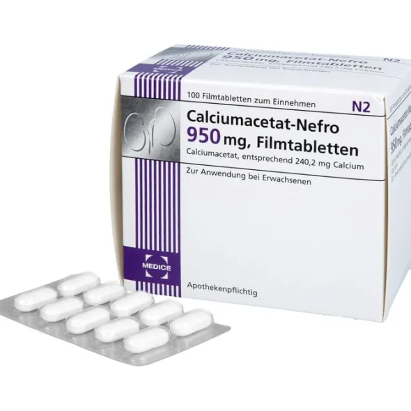 CALCIUMACETAT NEFRO 950 mg Filmtabletten 100 St