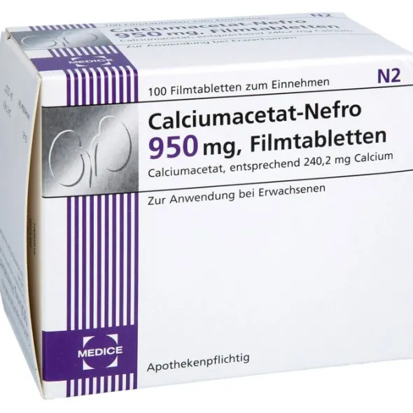 CALCIUMACETAT NEFRO 950 mg Filmtabletten 100 St