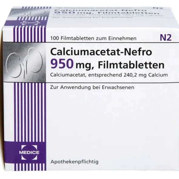 CALCIUMACETAT NEFRO 950 mg Filmtabletten 100 St