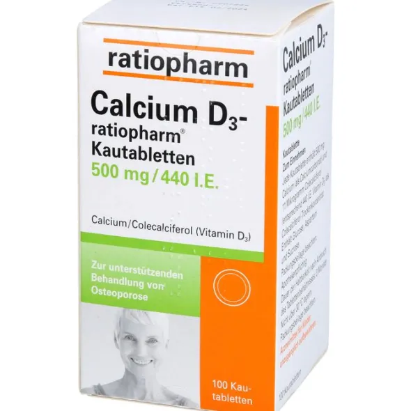 CALCIUM D3-ratiopharm Kautabletten 100 St