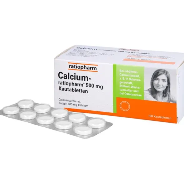 CALCIUM-RATIOPHARM 500 mg Kautabletten 100 St