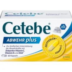 CETEBE ABWEHR plus Vitamin C+Vitamin D3+Zink Kaps. 60 St