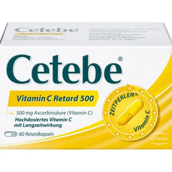 CETEBE Vitamin C Retardkapseln 500 mg 60 St