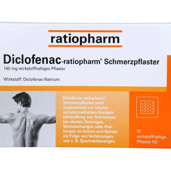DICLOFENAC-ratiopharm Schmerzpflaster 10 St