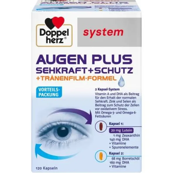 DOPPELHERZ Augen plus Sehkraft+Schutz system Kaps. 120 St