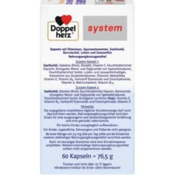 DOPPELHERZ Augen plus Sehkraft+Schutz system Kaps. 60 St