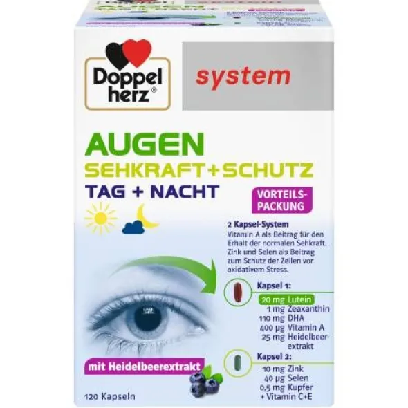 DOPPELHERZ Augen Sehkraft+Schutz system Kapseln 120 St