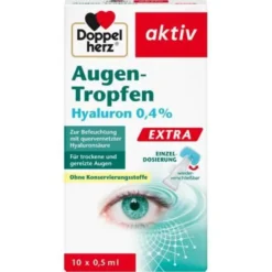 DOPPELHERZ Augen-Tropfen Hyaluron 0,4% Extra 10X0,5 ml