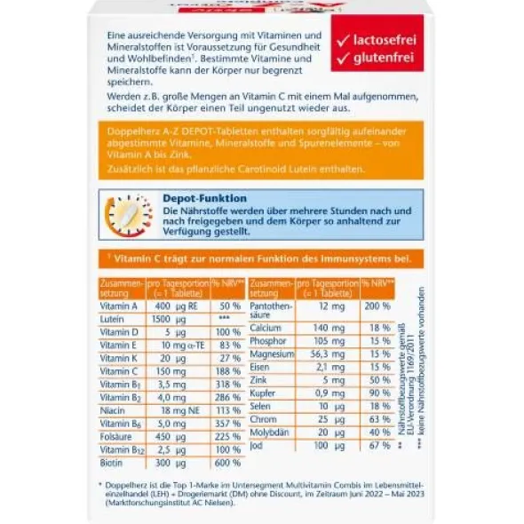 DOPPELHERZ A-Z Depot Tabletten 40 St