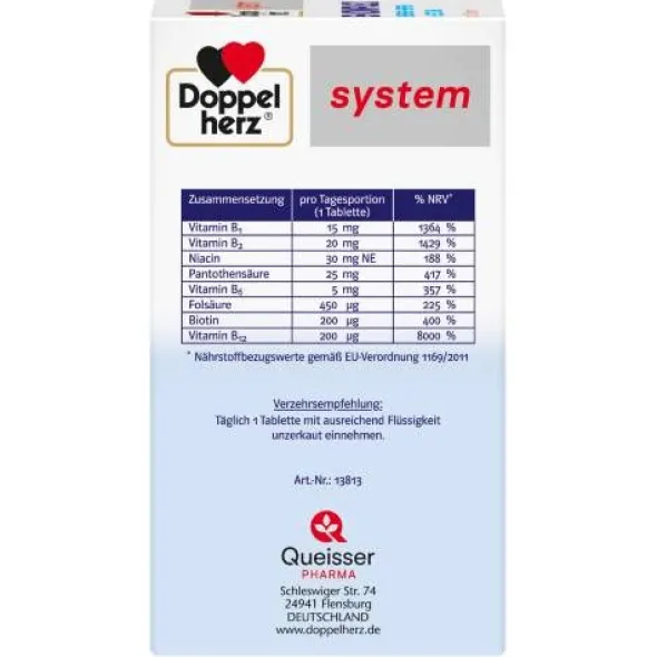 DOPPELHERZ B-Komplex system Tabletten 120 St