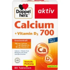 DOPPELHERZ Calcium 700+Vitamin D3 Tabletten 80 St
