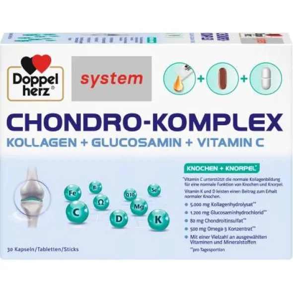 DOPPELHERZ Chondro-Komplex syst.Komb.Tab.Kap.Stick 30 St